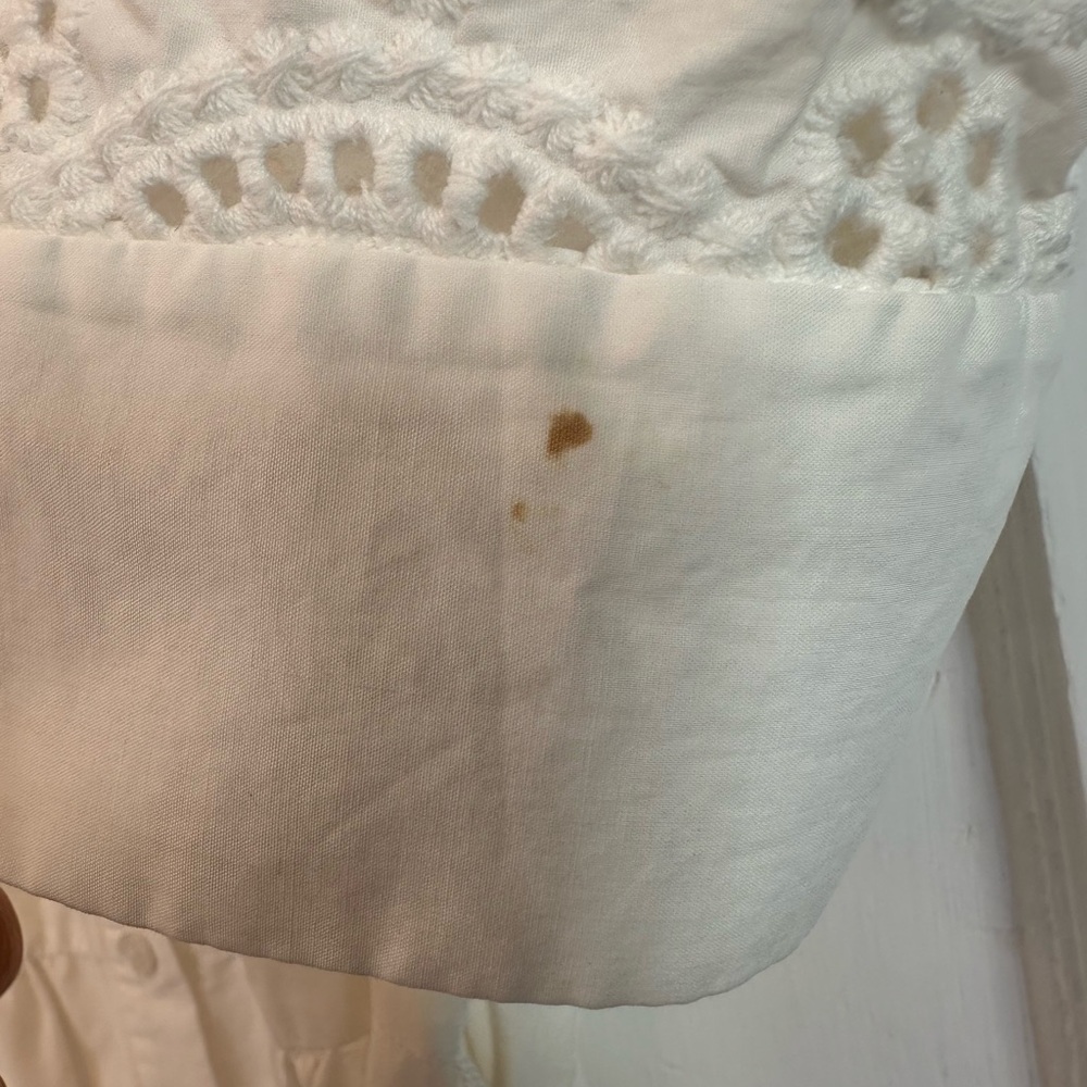 Shoshanna Blakely Eyelet White Dress Sz 6 - Picture 12 of 13